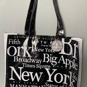 Jay Joshua Black Vinyl New York City Tote Bag,
